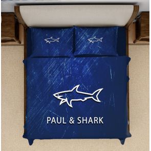 Постельное белье (Темно синее/Белое) Paul shark