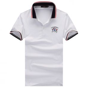 Рубашка поло мужская с коротким (Белый/Флаг англии) Пол шарк