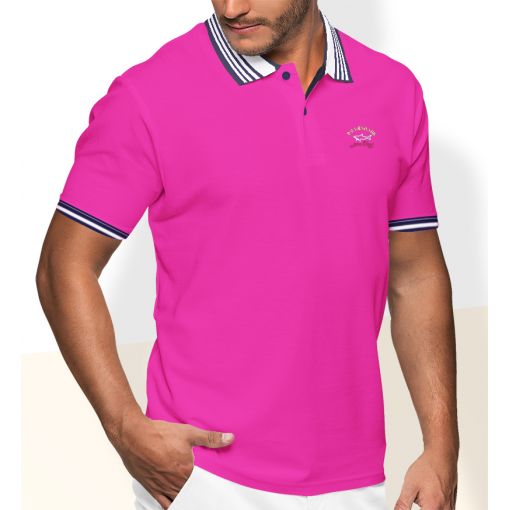 Мужская (Розовая) футболка поло пол шарк 2018 3822