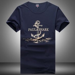 Футболки (Темно синий/Золотой) Paul Shark Штурвал Яхты